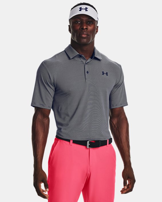 เสื้อโปโล UA Playoff 3.0 Stripe สำหรับผู้ชาย in Blue image number 0
